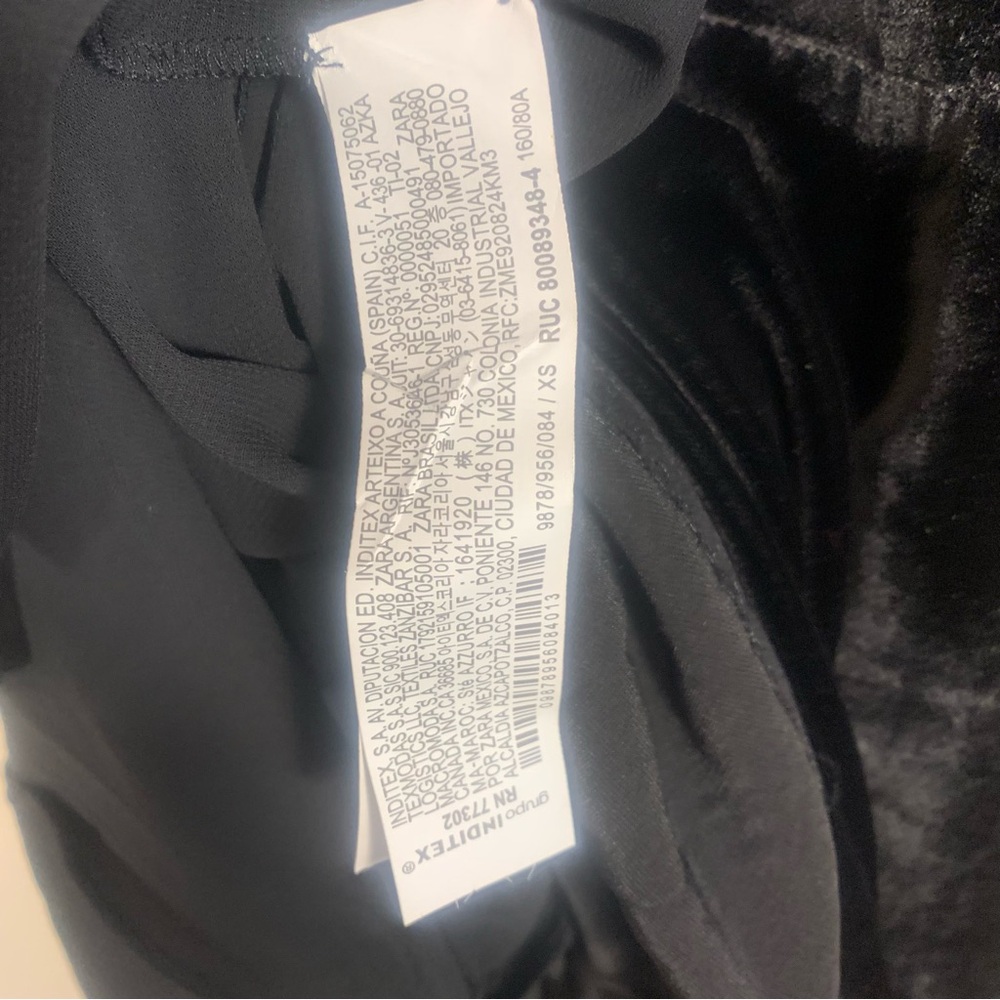 ZARA Velvet Ruched Ruffle Smocked Mini Dress - Picture 14 of 15